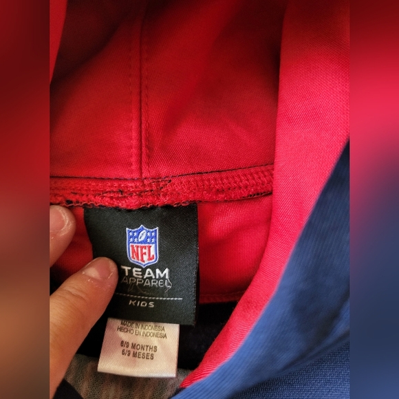 NFL Patriots Kids Hoodie - Navy and Red - Picture 3 of 4